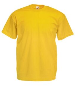 Чоловіча футболка однотонна жовта 036-34