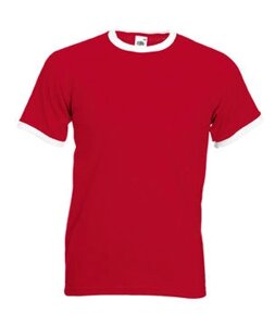 Чоловіча футболка з манжетами червона 168-RW