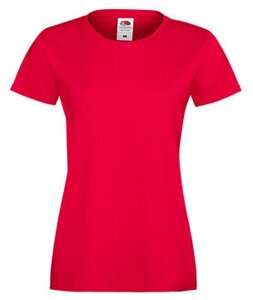 Жіноча футболка однотонна червона 414-40