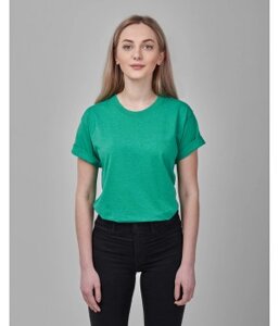Жіноча футболка оверсайз зелена меланж 1036 РХ