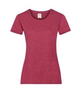 Жіноча футболка хлопок червона меланж 372-VH