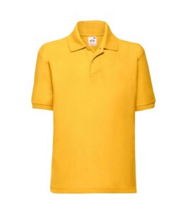 Дитяча футболка поло однотонна жовта 417-34