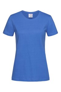 Жіноча футболка бавовна синя Classic Women