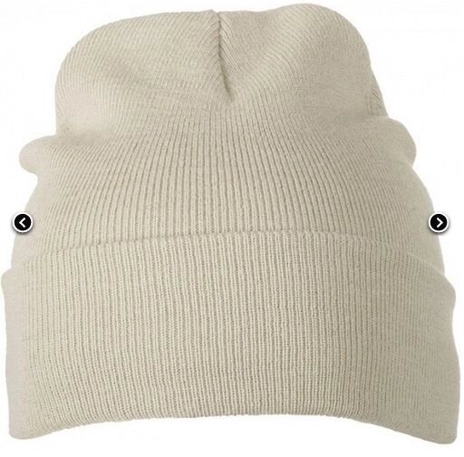 В'язана шапка з відворотом бежева 7500-60 від компанії Інтернет-магазин молодіжного одягу "Bagsmen" - фото 1
