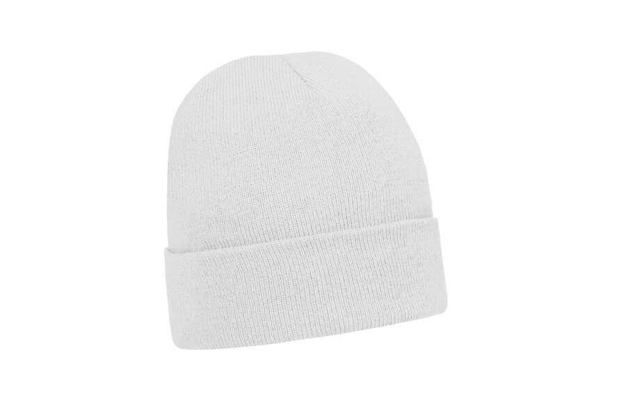 В'язана шапка з відворотом біла Toque від компанії Інтернет-магазин молодіжного одягу "Bagsmen" - фото 1