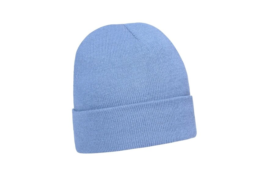 В'язана шапка з відворотом блакитна Toque від компанії Інтернет-магазин молодіжного одягу "Bagsmen" - фото 1