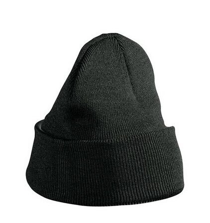 В'язана шапка з відворотом чорна 7500-36 від компанії Інтернет-магазин молодіжного одягу "Bagsmen" - фото 1