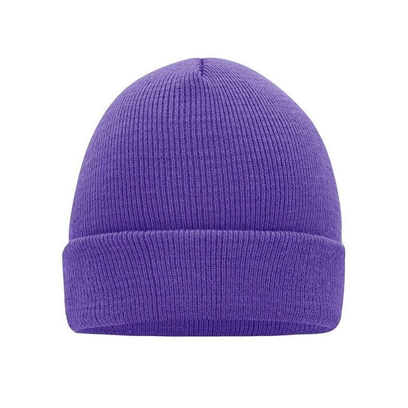 В'язана шапка з відворотом фіолетова 7500-РЕ від компанії Інтернет-магазин молодіжного одягу "Bagsmen" - фото 1