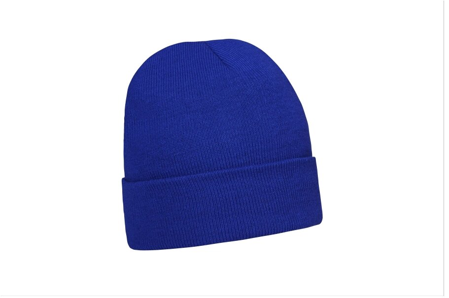 В'язана шапка з відворотом синя Toque від компанії Інтернет-магазин молодіжного одягу "Bagsmen" - фото 1
