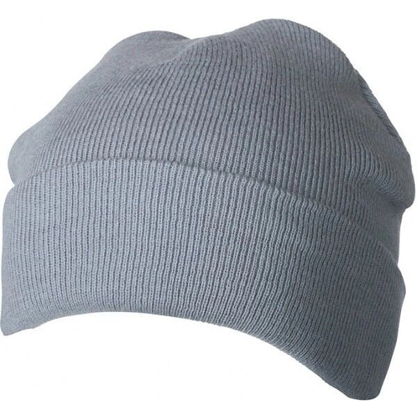 В'язана шапка з відворотом сіра 7551-94 від компанії Інтернет-магазин молодіжного одягу "Bagsmen" - фото 1