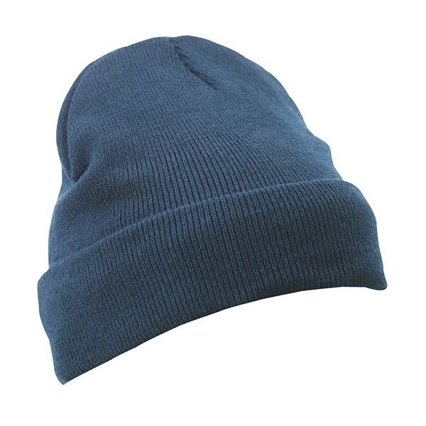 В'язана шапка з відворотом темно-синя 7551-АЗ від компанії Інтернет-магазин молодіжного одягу "Bagsmen" - фото 1