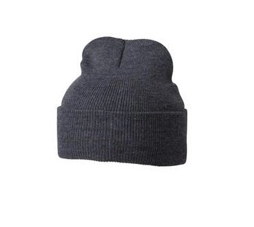 В'язана шапка з відворотом темно-сіра 7500-87 від компанії Інтернет-магазин молодіжного одягу "Bagsmen" - фото 1