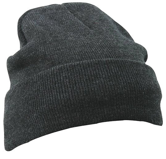 В'язана шапка з відворотом темно-сіра 7551-87 від компанії Інтернет-магазин молодіжного одягу "Bagsmen" - фото 1