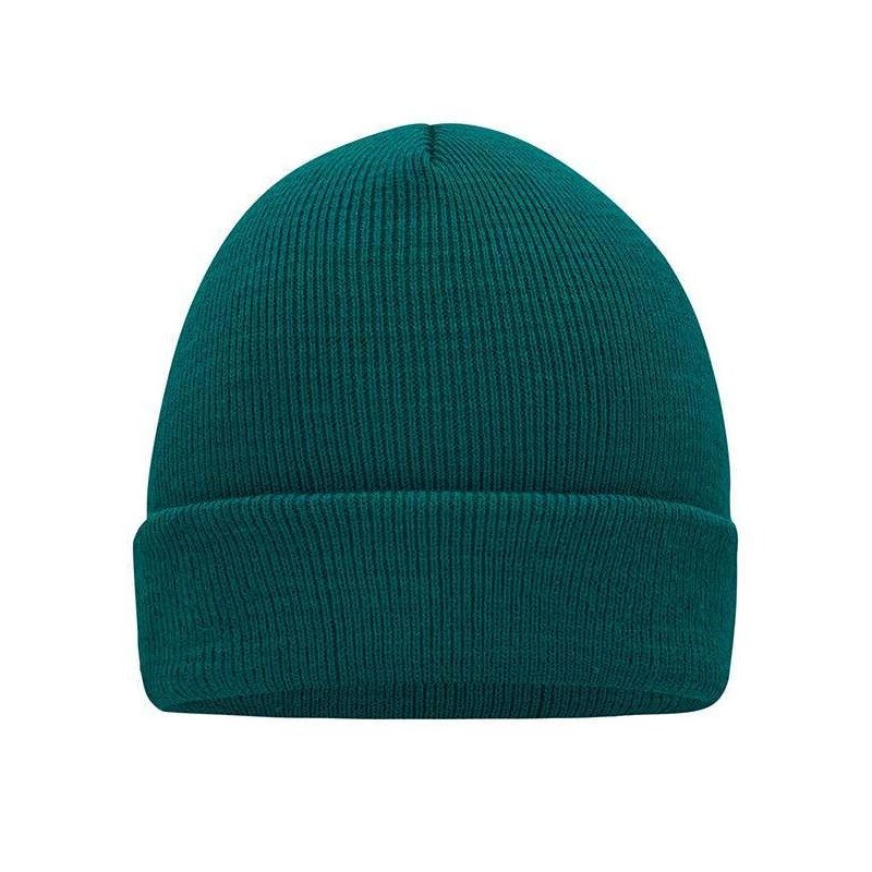 В'язана шапка з відворотом темно зелена 7500-38 від компанії Інтернет-магазин молодіжного одягу "Bagsmen" - фото 1