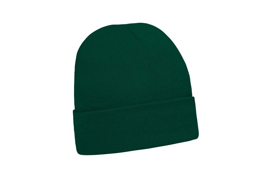 В'язана шапка з відворотом темно зелена Toque від компанії Інтернет-магазин молодіжного одягу "Bagsmen" - фото 1