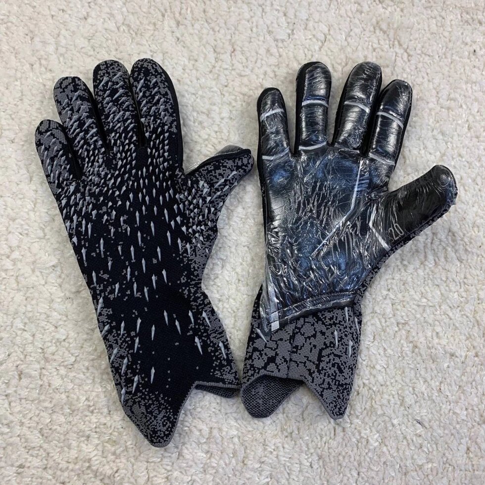 Воротарські рукавички Adidas Predator Pro чорні від компанії Інтернет-магазин молодіжного одягу "Bagsmen" - фото 1