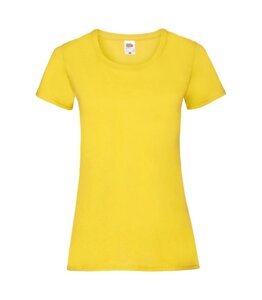 Жіноча футболка хлопок яскраво-жовта 372-К2