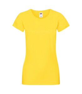 Жіноча футболка однотонна яскраво-жовта 414-К2