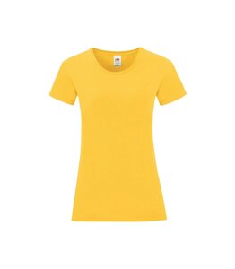 Жіноча футболка однотонна жовта 432-34