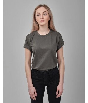 Женская футболка оверсайз темно-серая 1036-ГЛ ##от компании## Интернет-магазин молодежной одежды "Bagsmen" - ##фото## 1