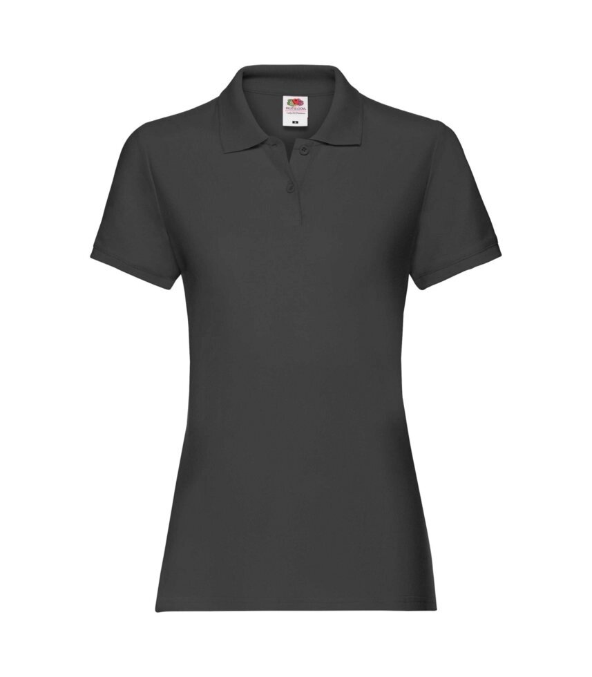 Женская футболка поло хлопок черная 030-36 від компанії Інтернет-магазин молодіжного одягу "Bagsmen" - фото 1