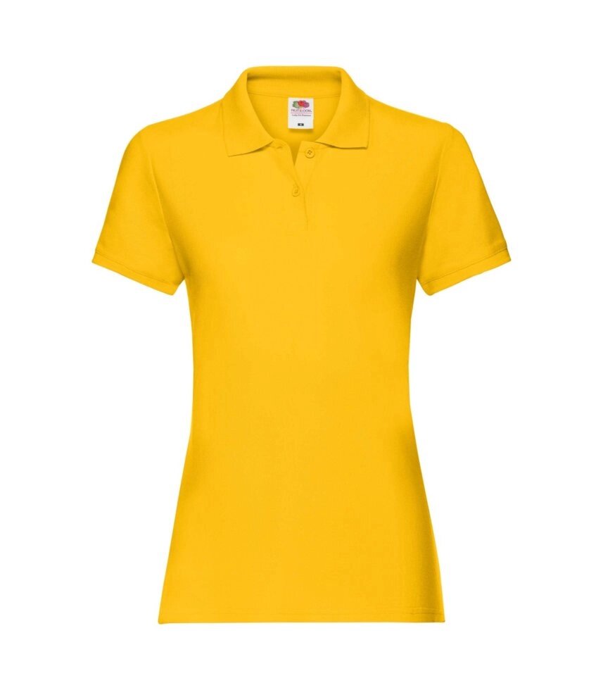 Женская футболка поло хлопок желтая 030-34 від компанії Інтернет-магазин молодіжного одягу "Bagsmen" - фото 1