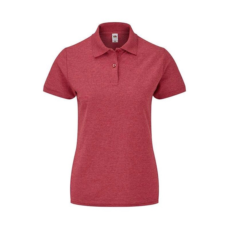Женская футболка поло красная меланж 212-ВН ##от компании## Интернет-магазин молодежной одежды "Bagsmen" - ##фото## 1