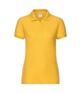Жіноча футболка поло жовта 212-34