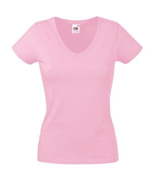 Женская футболка с V-образным вырезом розовая 398-52 від компанії Інтернет-магазин молодіжного одягу "Bagsmen" - фото 1