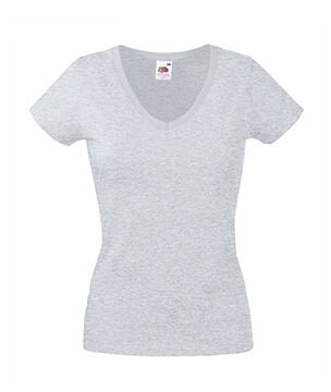 Женская футболка с V-образным вырезом светло-серая 398-94 від компанії Інтернет-магазин молодіжного одягу "Bagsmen" - фото 1