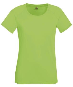 Женская спортивная футболка салатовая 392-LM