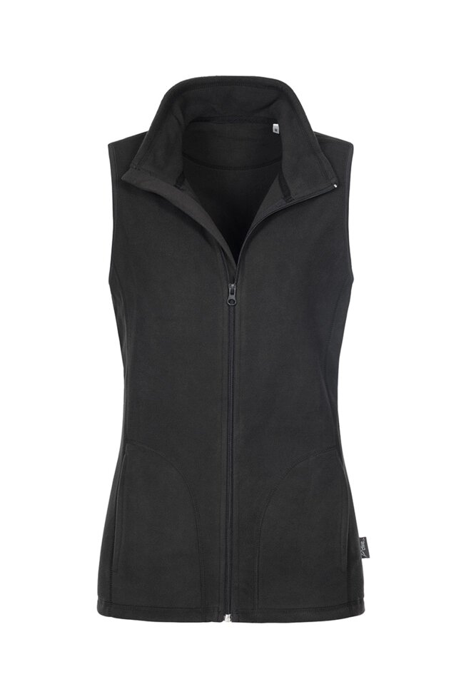 Жіноча флісова жилетка на молнії чорна від компанії Інтернет-магазин молодіжного одягу "Bagsmen" - фото 1