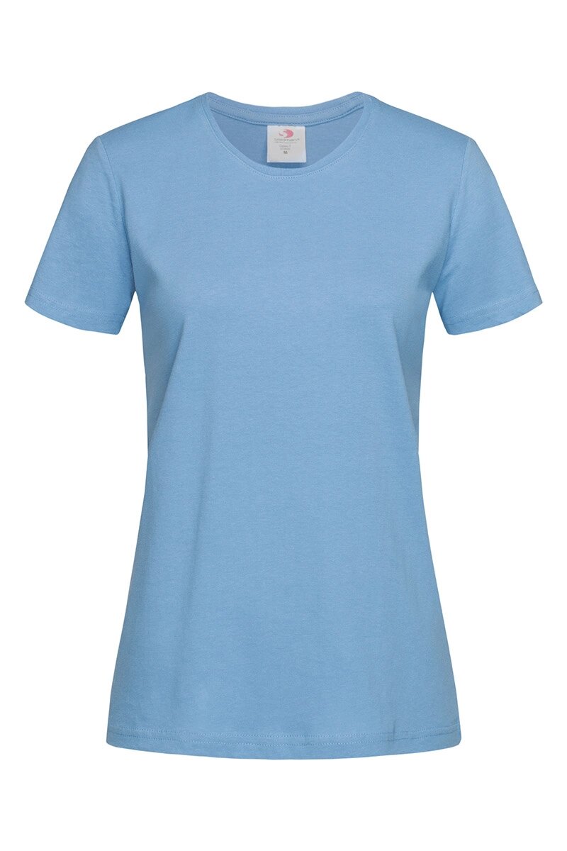 Жіноча футболка бавовна блакитна Classic Women від компанії Інтернет-магазин молодіжного одягу "Bagsmen" - фото 1