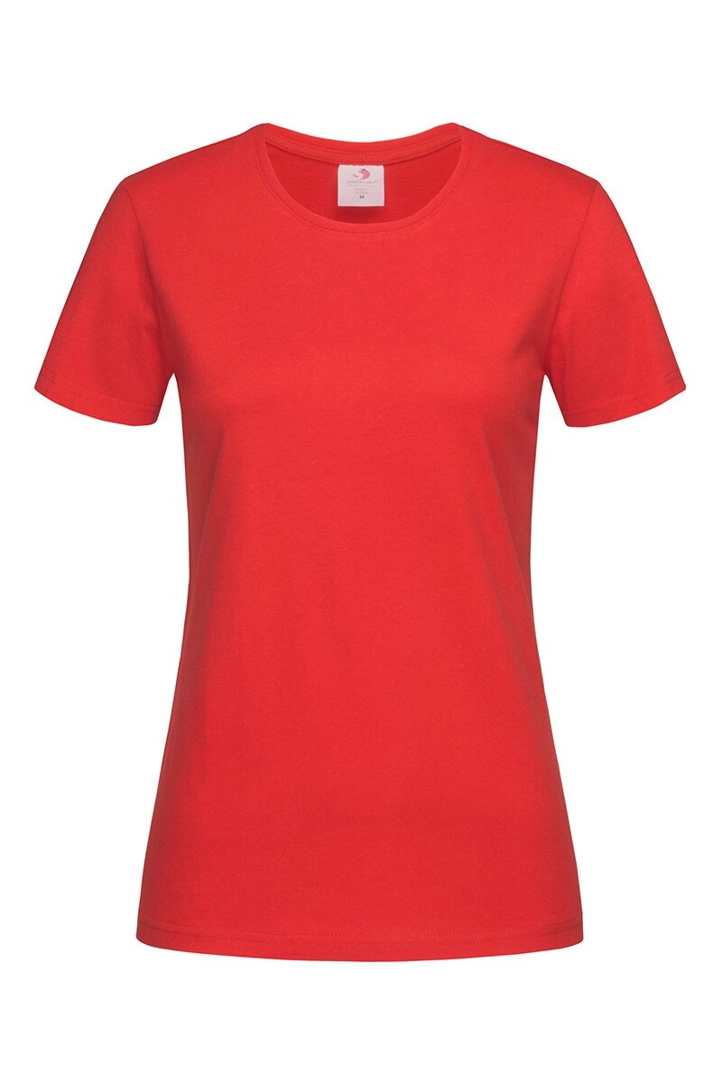 Жіноча футболка бавовна червона Classic Women від компанії Інтернет-магазин молодіжного одягу "Bagsmen" - фото 1