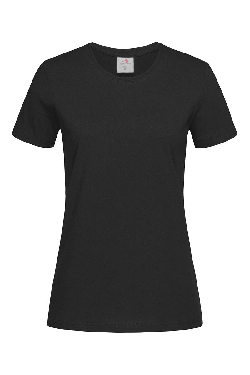 Жіноча футболка бавовна чорна Classic Women від компанії Інтернет-магазин молодіжного одягу "Bagsmen" - фото 1