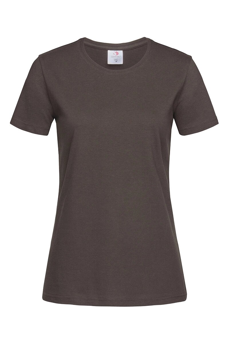 Жіноча футболка бавовна коричнева Classic Women від компанії Інтернет-магазин молодіжного одягу "Bagsmen" - фото 1