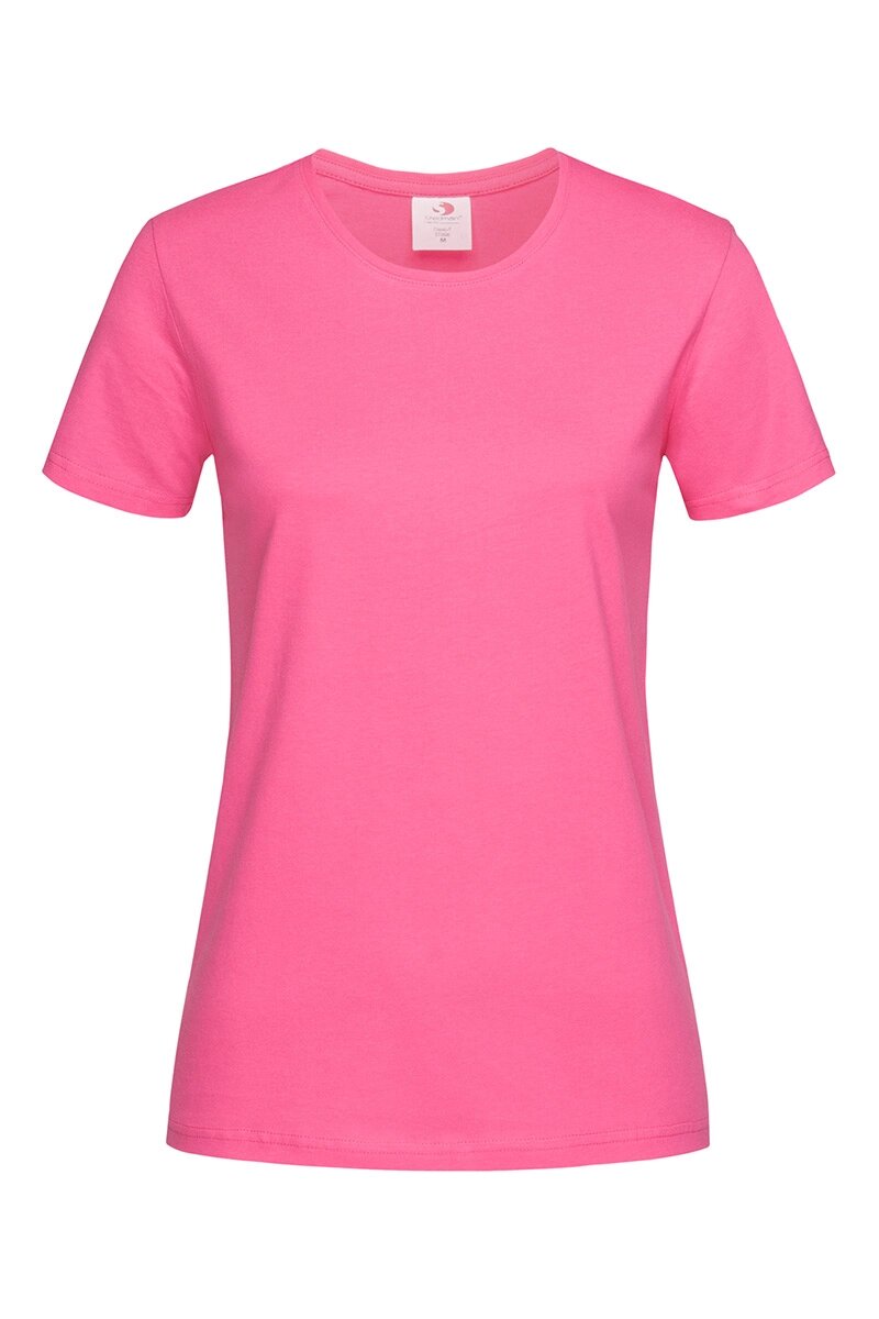 Жіноча футболка бавовна малинова Classic Women від компанії Інтернет-магазин молодіжного одягу "Bagsmen" - фото 1