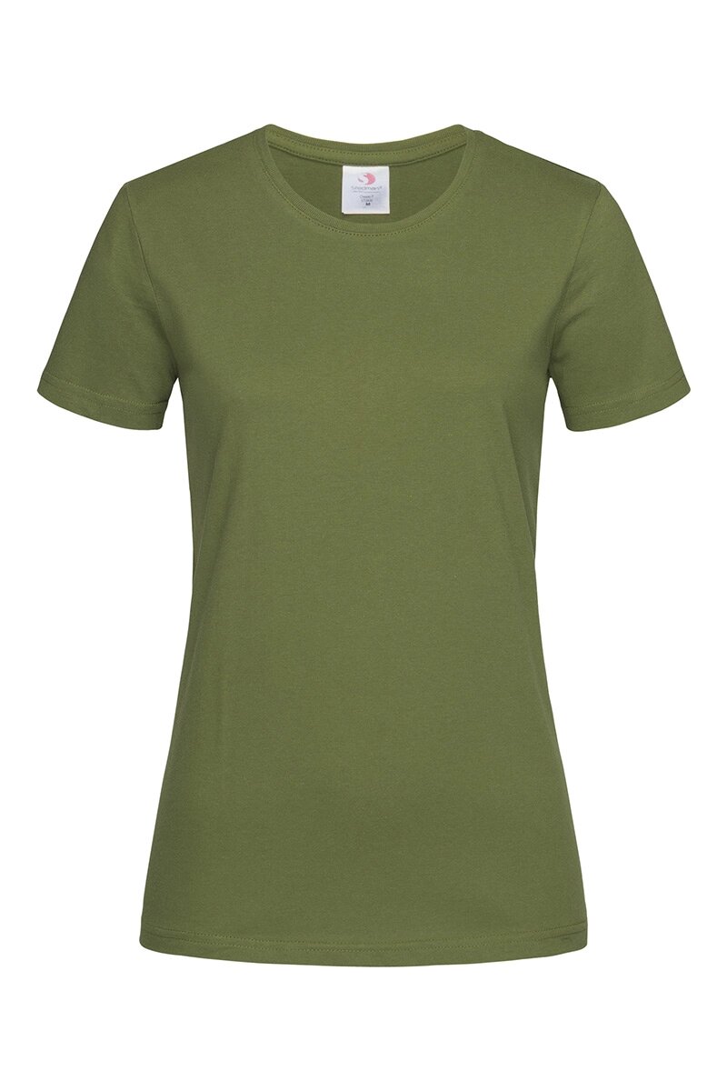 Жіноча футболка бавовна олива Classic Women від компанії Інтернет-магазин молодіжного одягу "Bagsmen" - фото 1