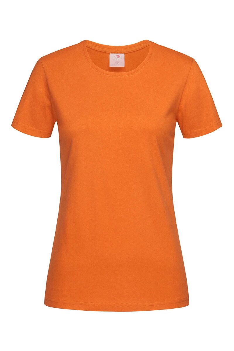 Жіноча футболка бавовна помаранчева Classic Women від компанії Інтернет-магазин молодіжного одягу "Bagsmen" - фото 1