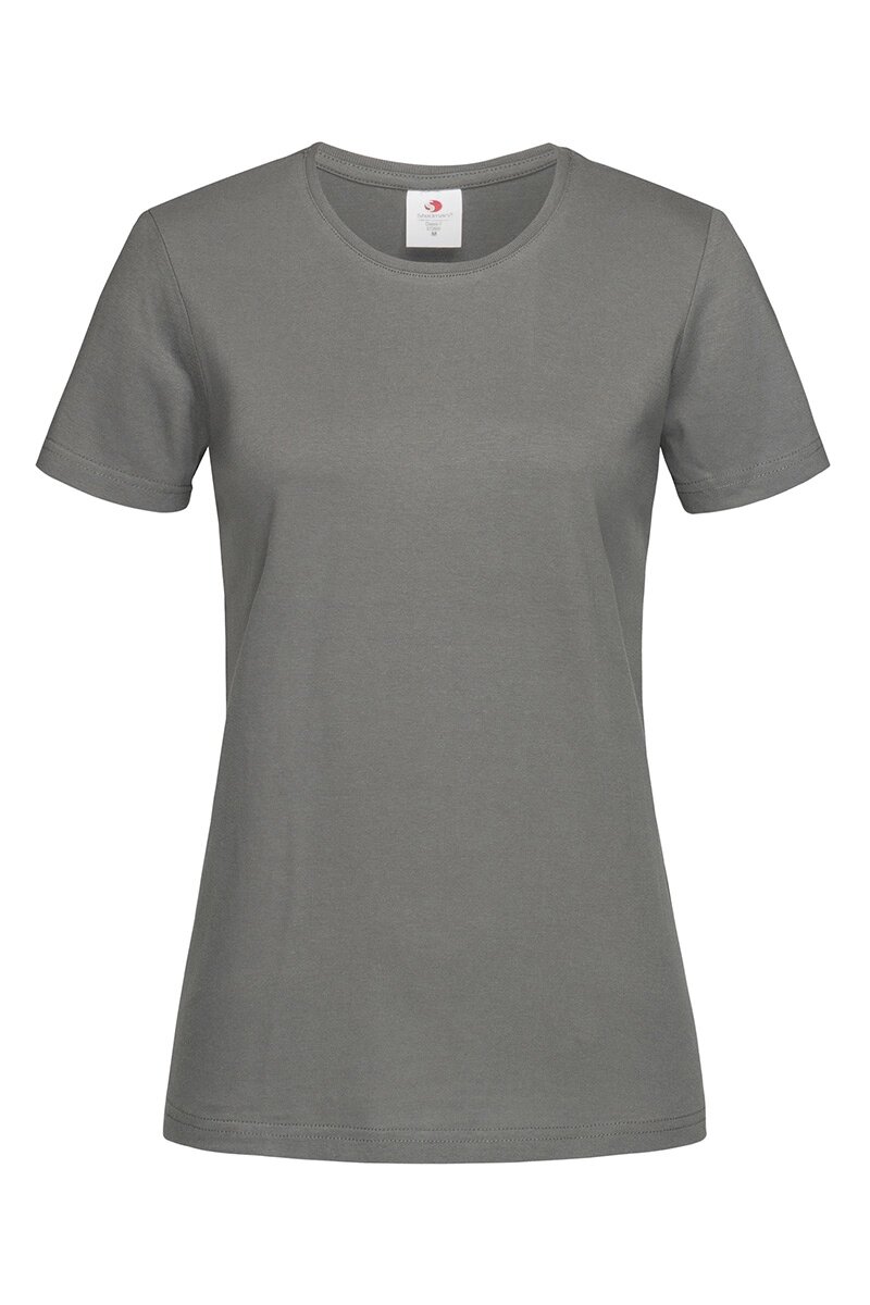 Жіноча футболка бавовна сіра Classic Women від компанії Інтернет-магазин молодіжного одягу "Bagsmen" - фото 1