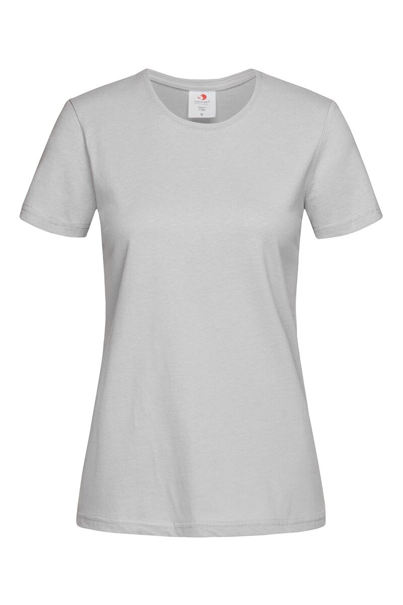 Жіноча футболка бавовна софт сіра Classic Women від компанії Інтернет-магазин молодіжного одягу "Bagsmen" - фото 1