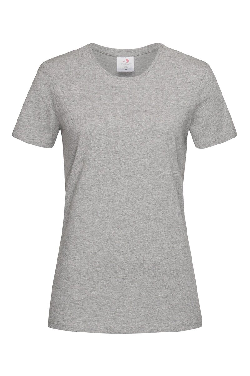 Жіноча футболка бавовна світло сіра Classic Women від компанії Інтернет-магазин молодіжного одягу "Bagsmen" - фото 1