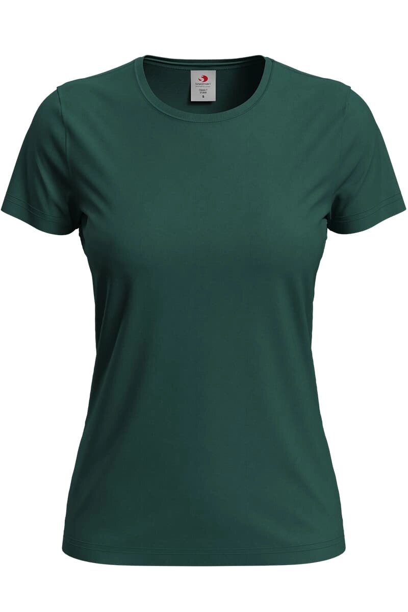 Жіноча футболка бавовна темно зелена Classic Women від компанії Інтернет-магазин молодіжного одягу "Bagsmen" - фото 1
