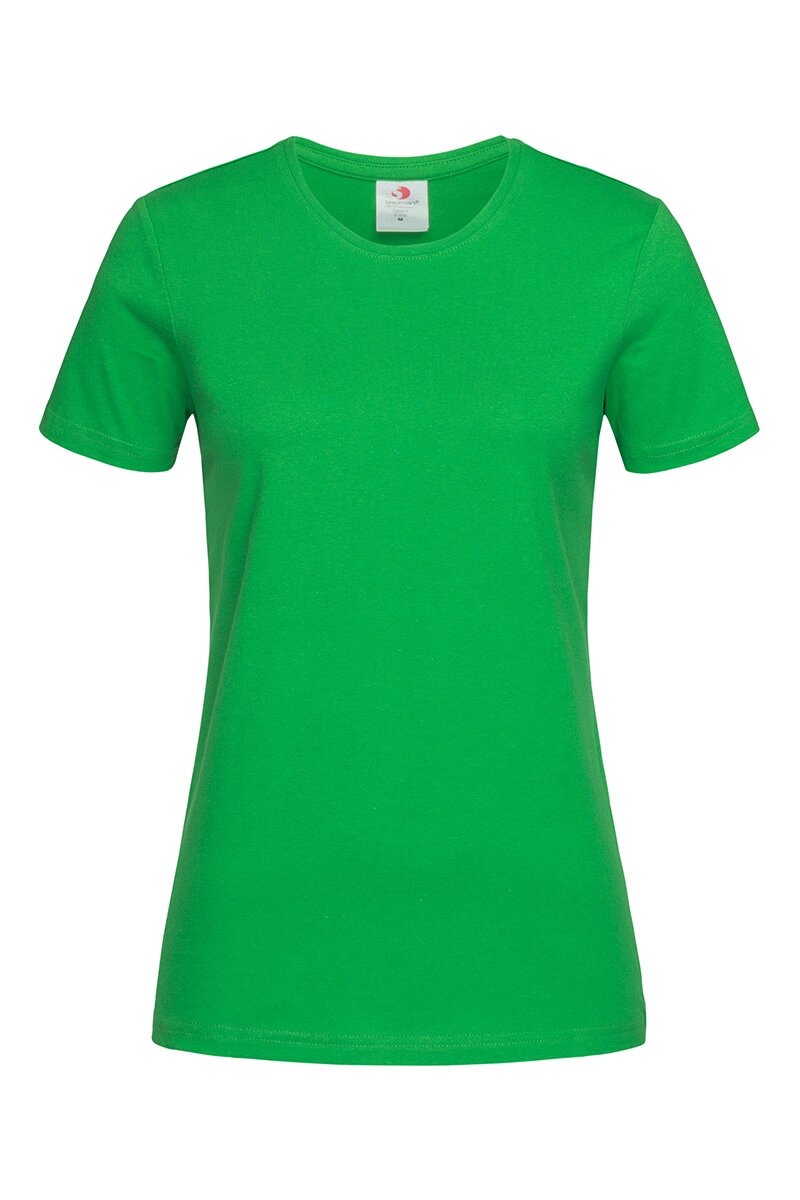 Жіноча футболка бавовна зелена Classic Women від компанії Інтернет-магазин молодіжного одягу "Bagsmen" - фото 1