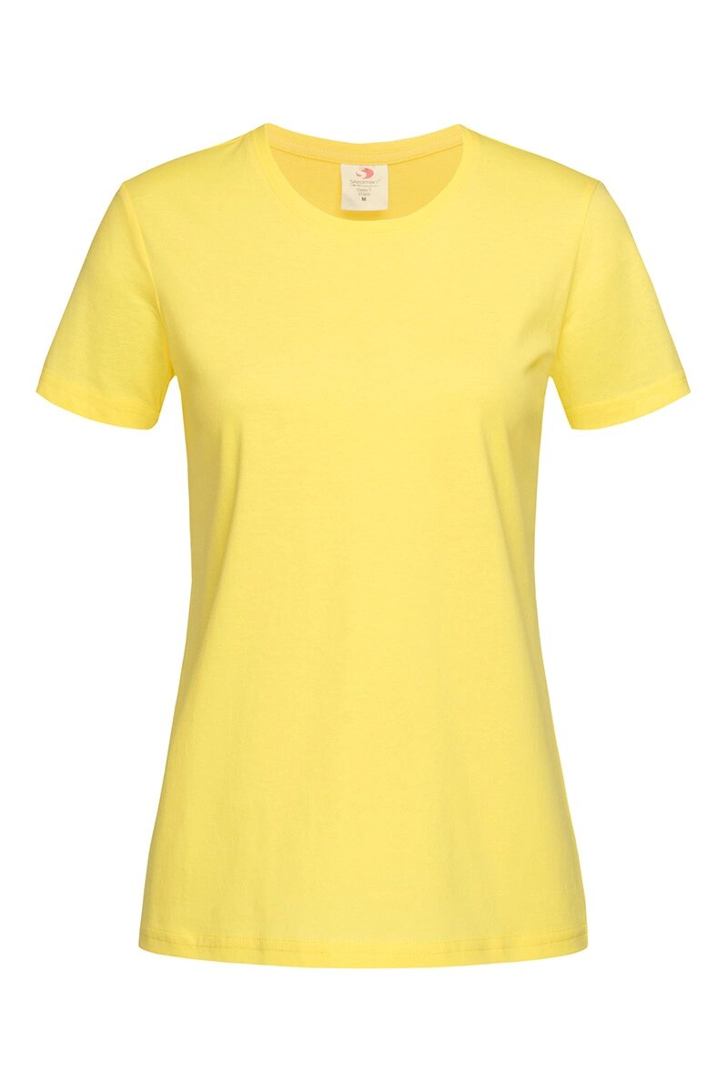 Жіноча футболка бавовна жовта Classic Women від компанії Інтернет-магазин молодіжного одягу "Bagsmen" - фото 1