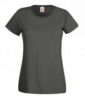 Жіноча футболка хлопок темно-сіра 372-GL від компанії Інтернет-магазин молодіжного одягу "Bagsmen" - фото 1