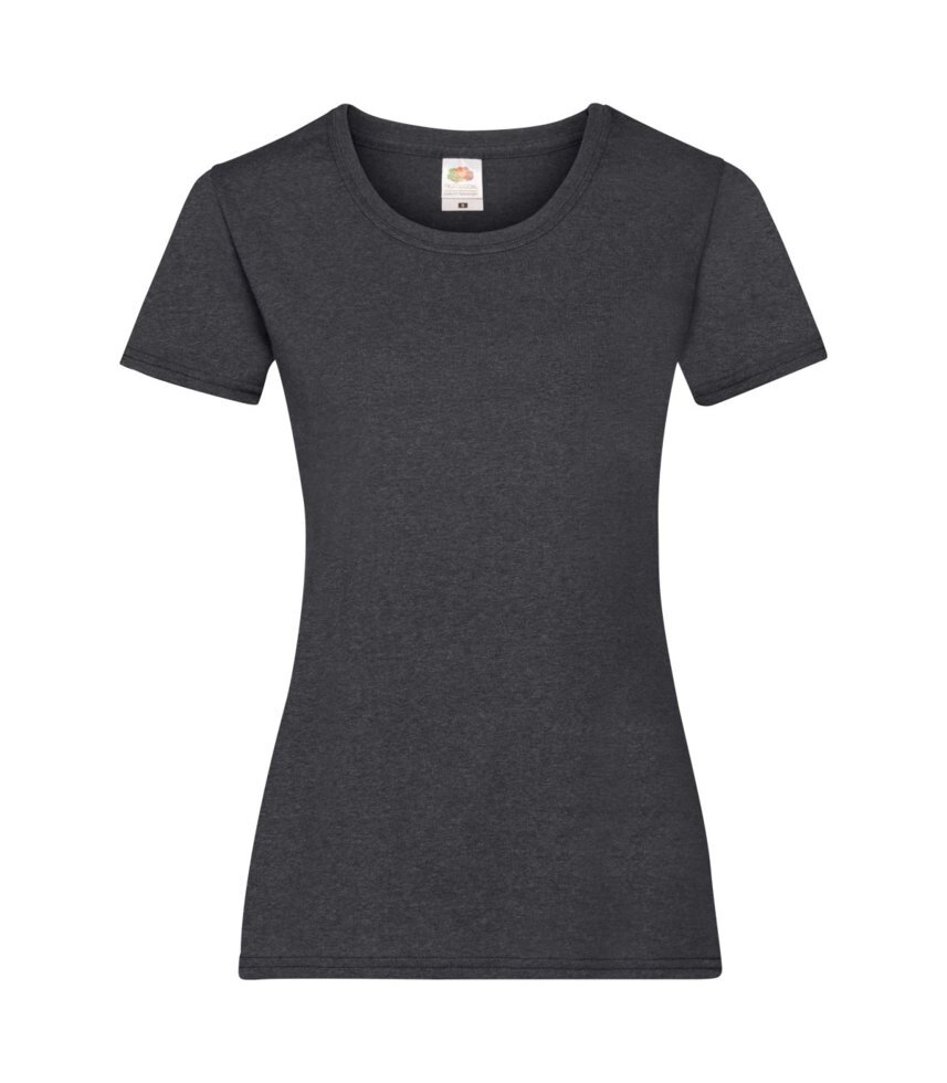Жіноча футболка хлопок темно-сіра меланж 372-HD від компанії Інтернет-магазин молодіжного одягу "Bagsmen" - фото 1