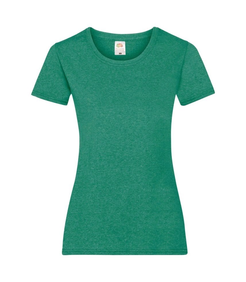Жіноча футболка хлопок зелена меланж 372-RX від компанії Інтернет-магазин молодіжного одягу "Bagsmen" - фото 1