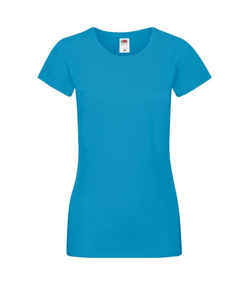 Жіноча футболка однотонна бірюзова 414-ZU від компанії Інтернет-магазин молодіжного одягу "Bagsmen" - фото 1
