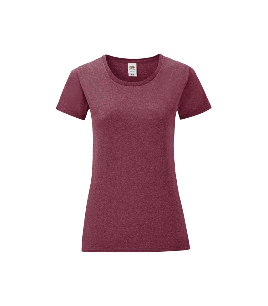 Жіноча футболка однотонна бордова меланж 432-Н1 від компанії Інтернет-магазин молодіжного одягу "Bagsmen" - фото 1